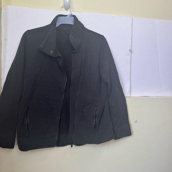 Lululemon Fleece Be True Jacket Cotton Fleece Zipper Quilted Pockets Top Snaps - Picture 3 of 15